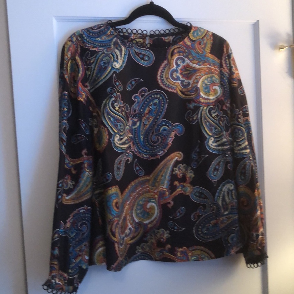 J. Crew Paisley Silk Blouse Size 12